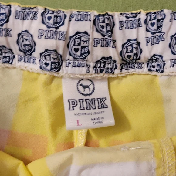 Pink Victoria Secret, L, Plaid Yellow, White,  Pink - Picture 5 of 7